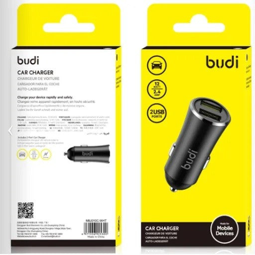 Budi 17W/5V3.4A 2 ports led indicator Aluminium