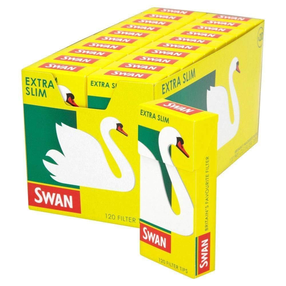 Swan Extra Slim Filter Tips - Box Of 20 Packs