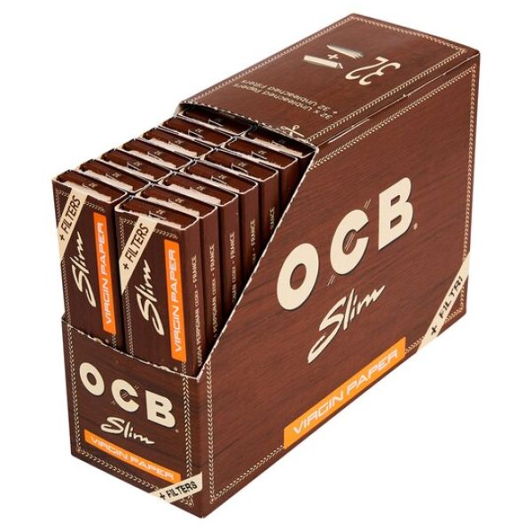 OCB Virgin Slim with Tips (Pack of 32)