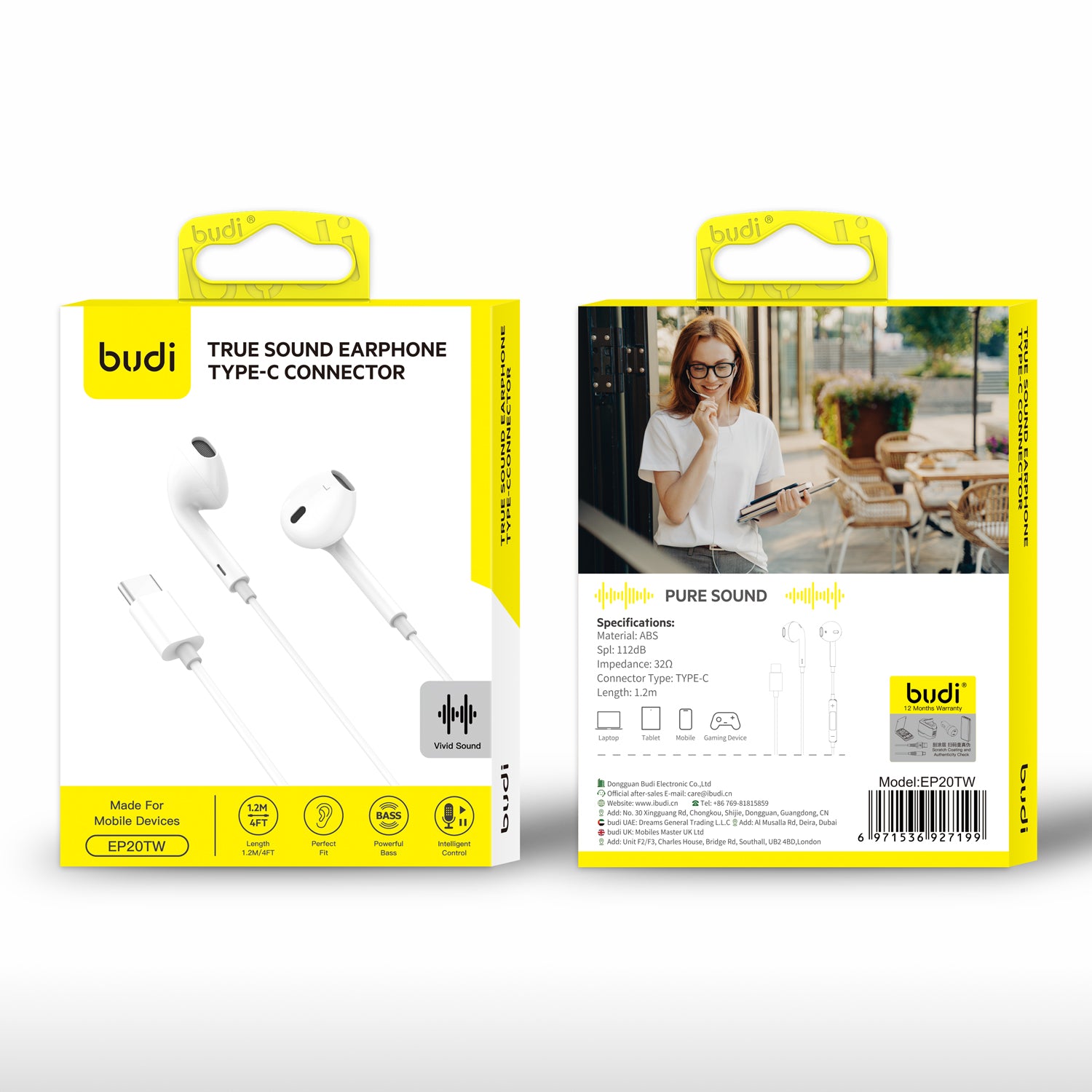 Budi True Sound Earphone Type C Connector Direct