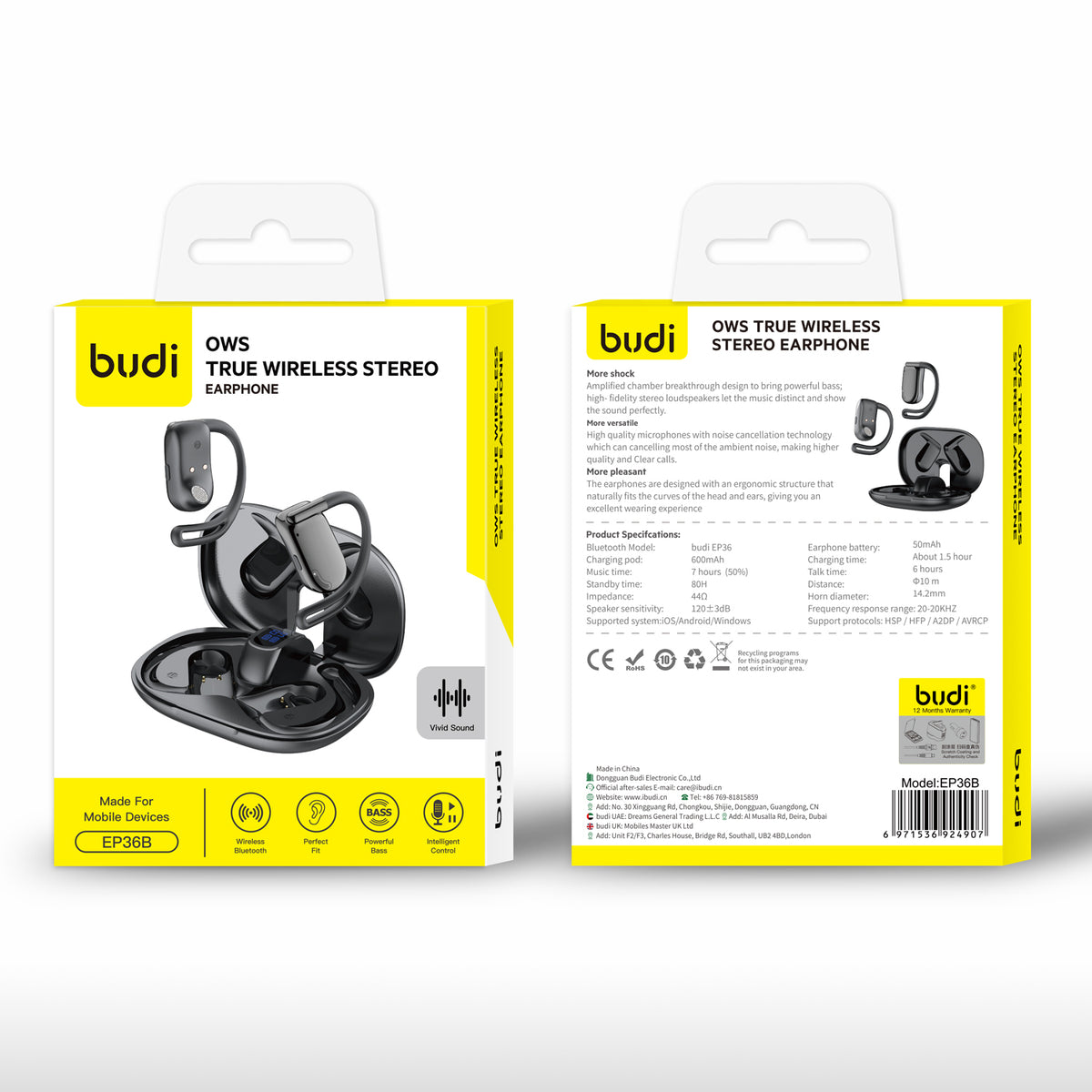 Budi TWS True Wireless Stereo EP36B