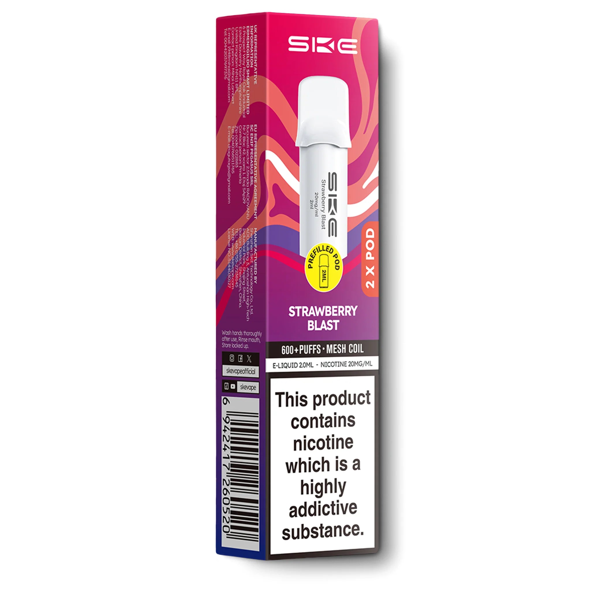 SKE 600 Pro Prefilled Pods (Pack of 2)
