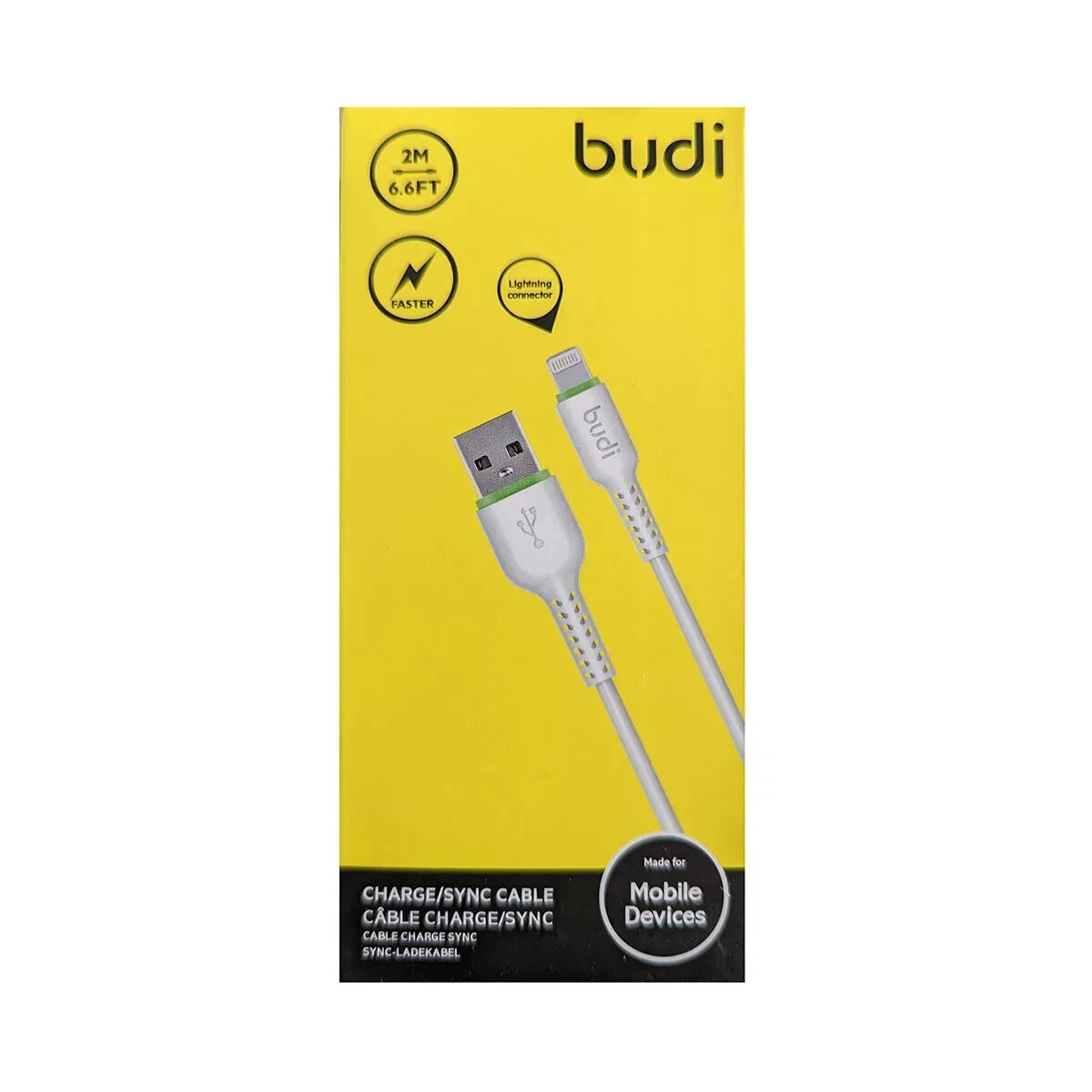 Charge Cable 2M USB to L Fast Charge M8J18L06 White