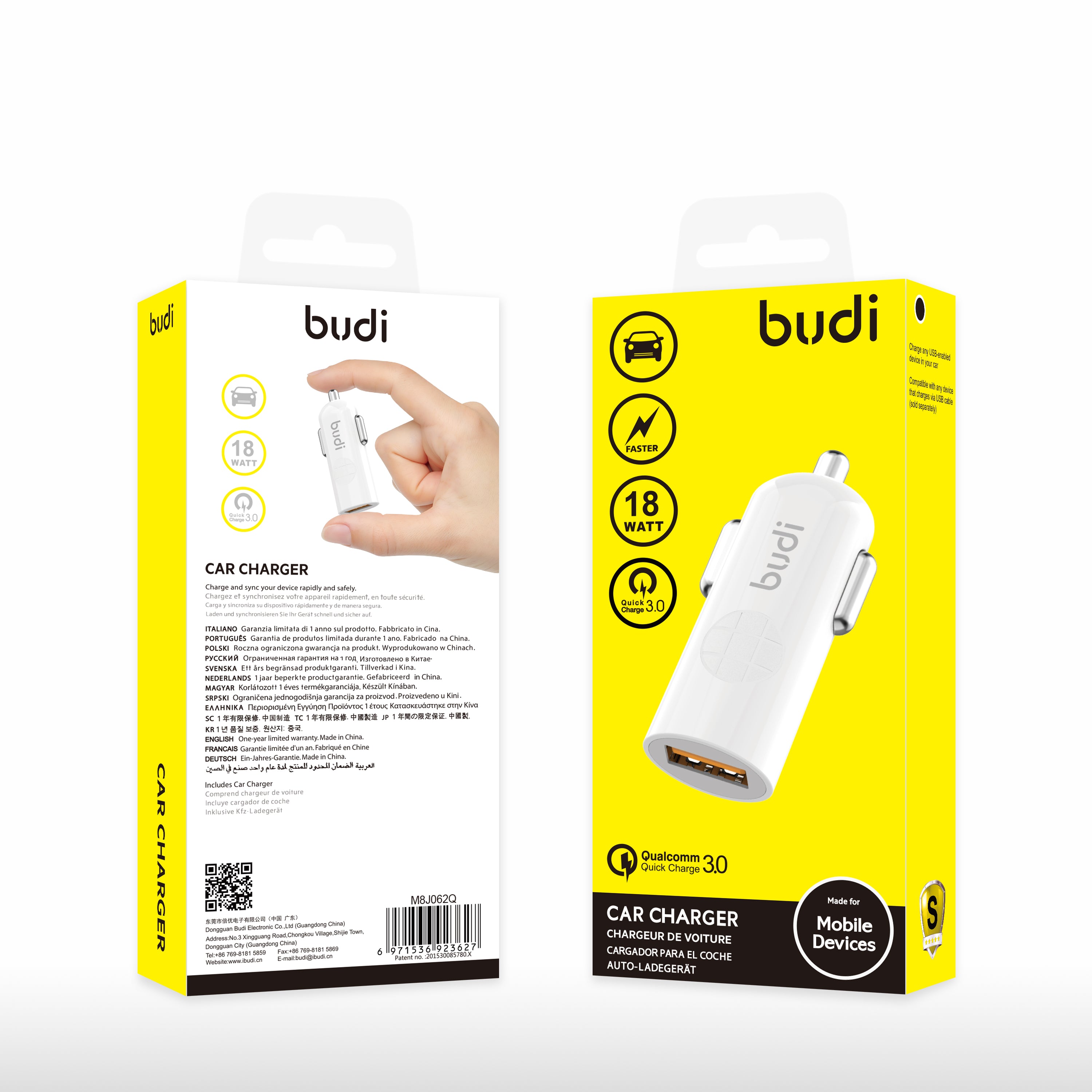 Budi Car Charger 18W Faster CC062QW