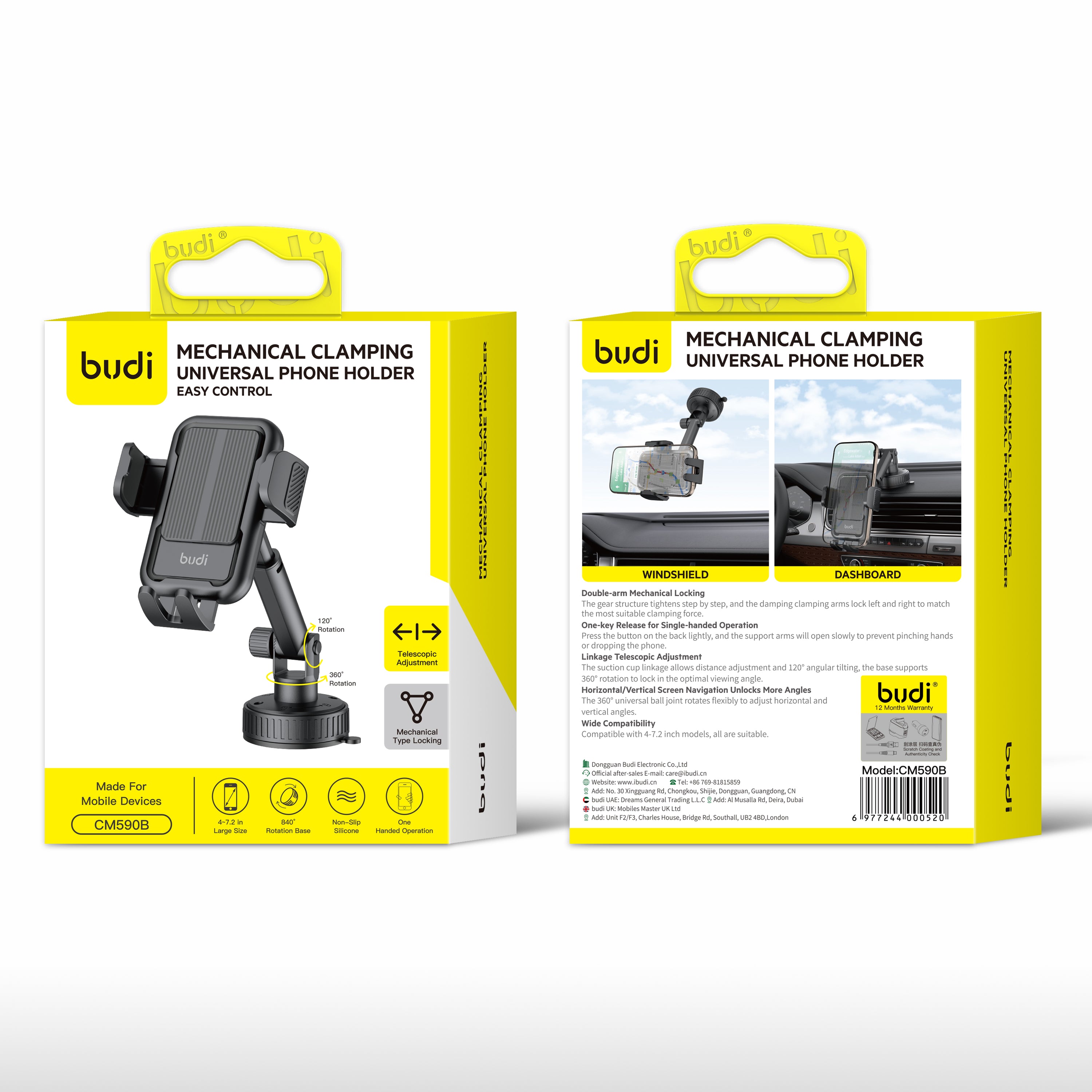 Mechanical Clamping Universal Phone Holder CM590B