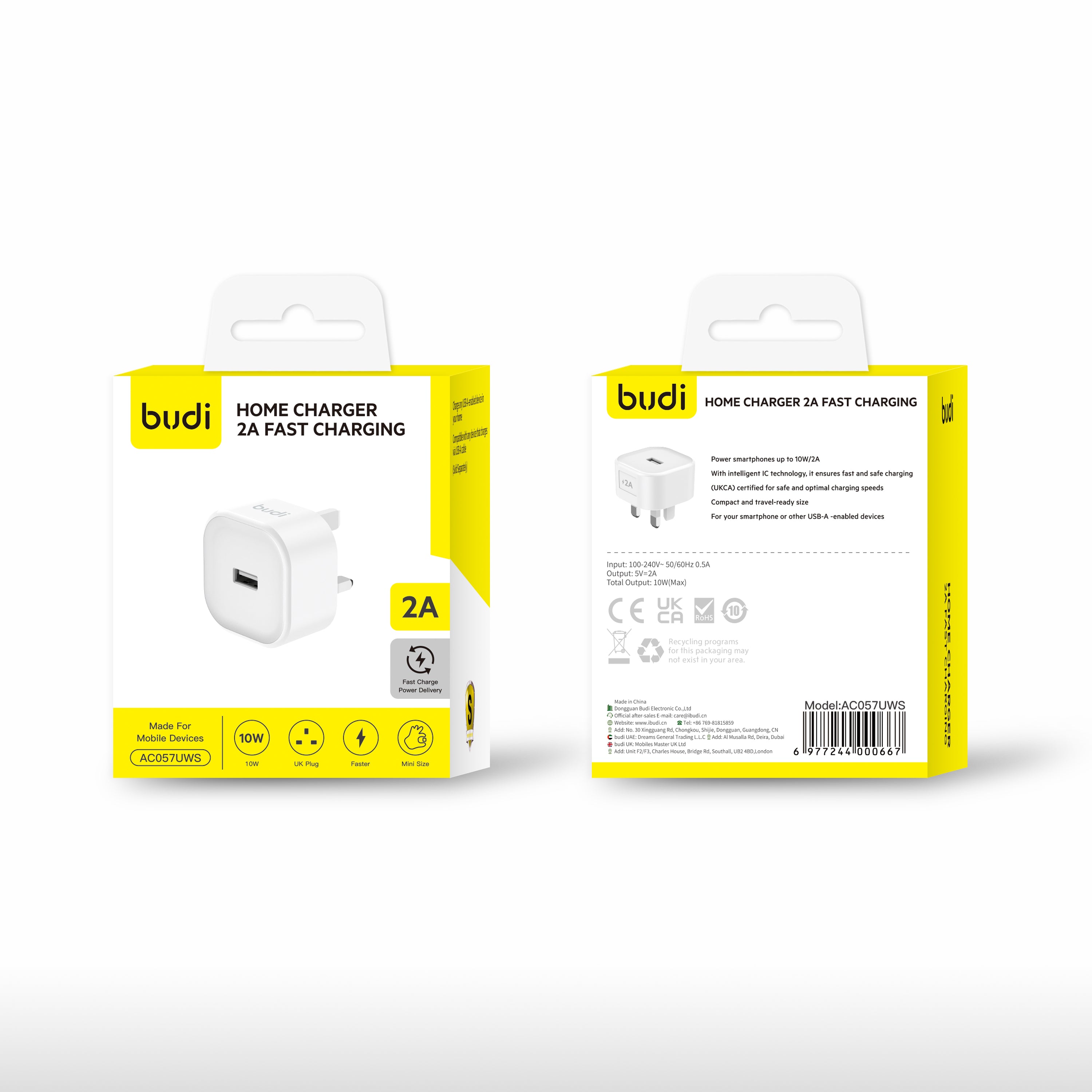 Budi Home Charger 2A Fast Charging