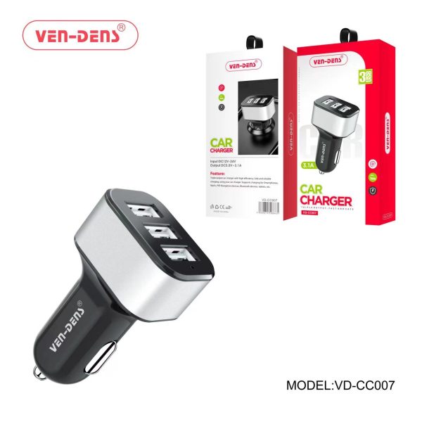 Ven-Dens 3 Port Car Charger