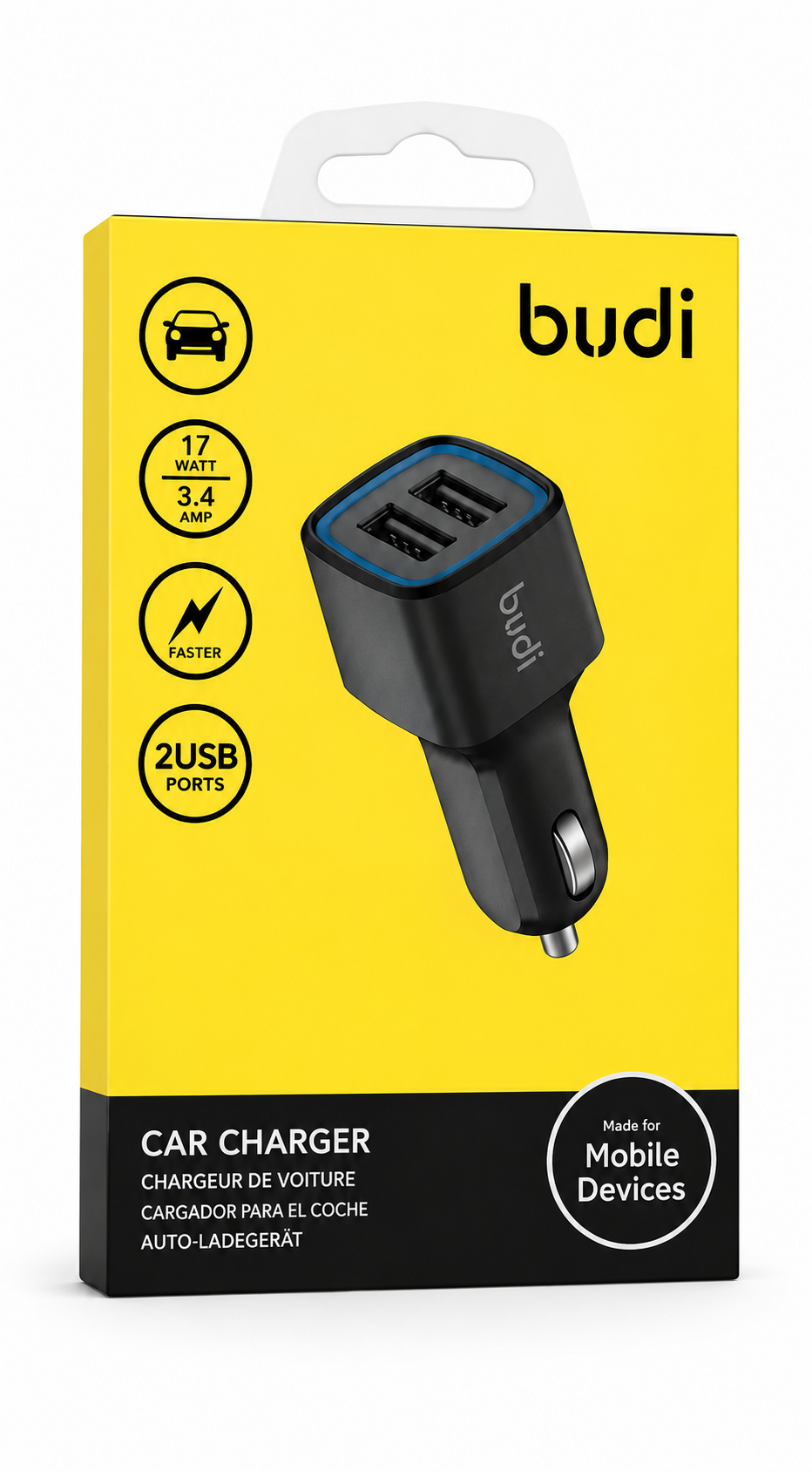 Budi Dual USB Car Charger