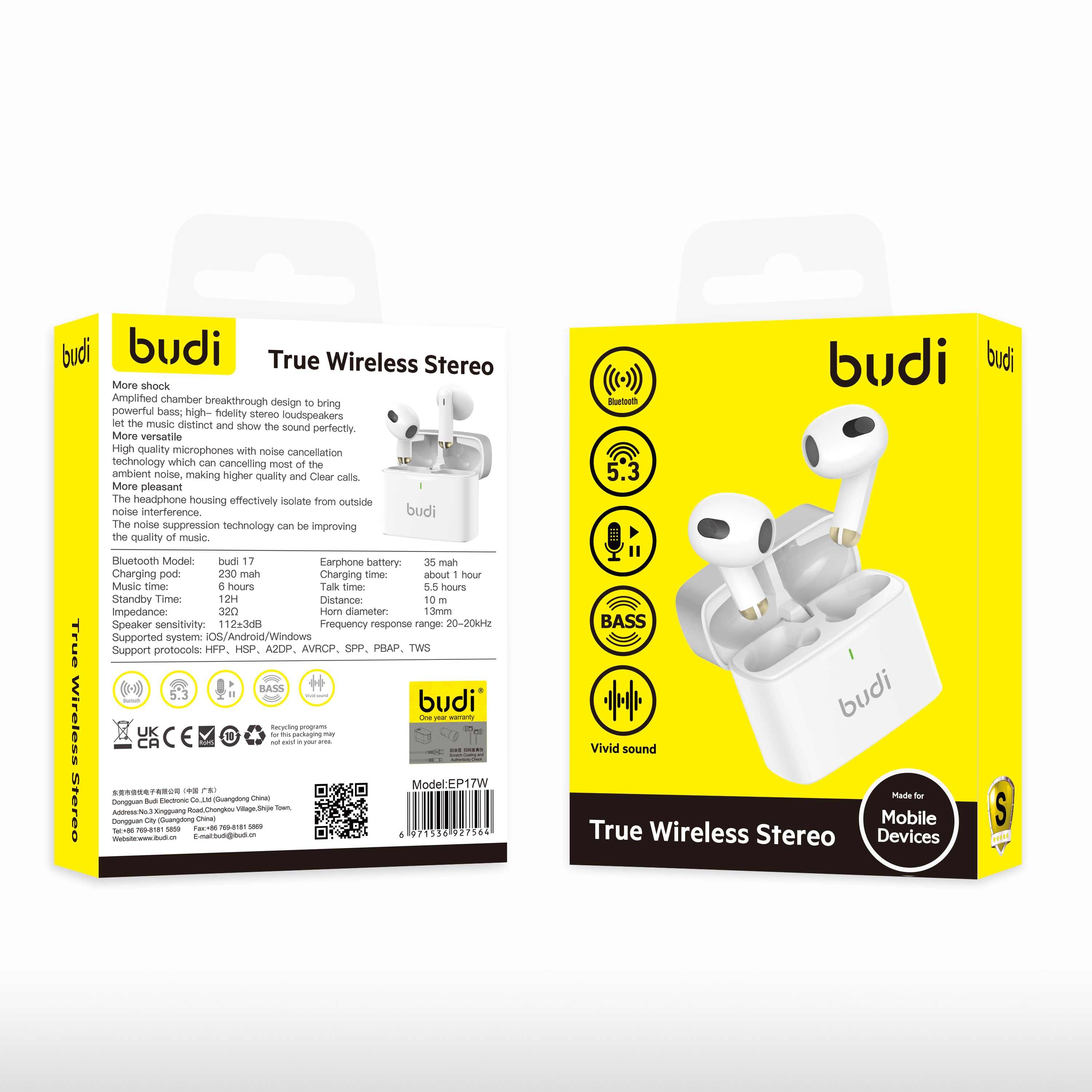Budi TWS True Wireless Earphone