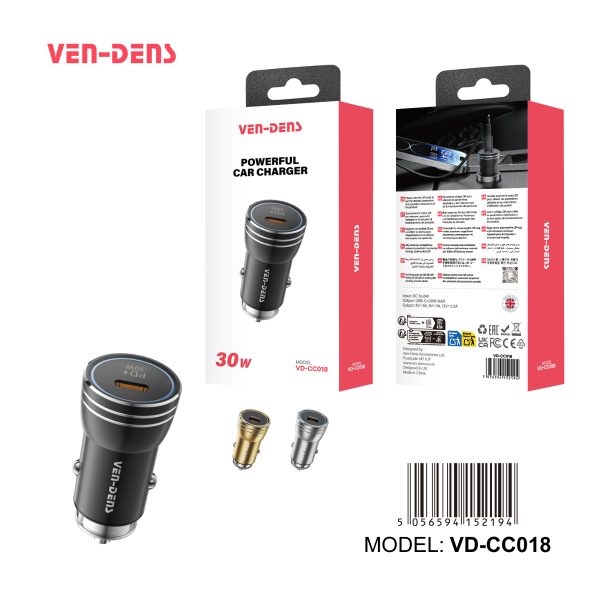 Ven-Dens 30w Dual Port Powerful Car Charger