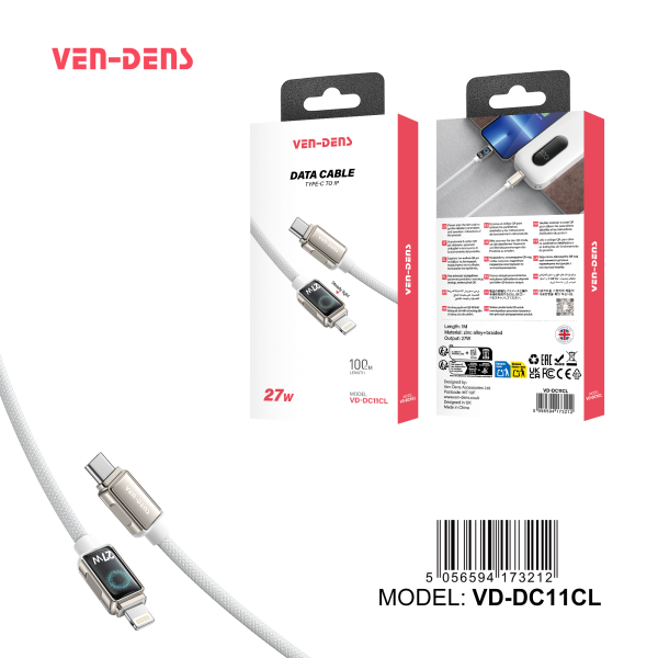 Ven-Dens 27W USB C To Lightning Charging Cable