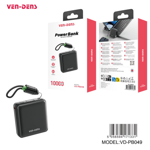 Ven-Dens Power Bank 10000mAh 22.5w