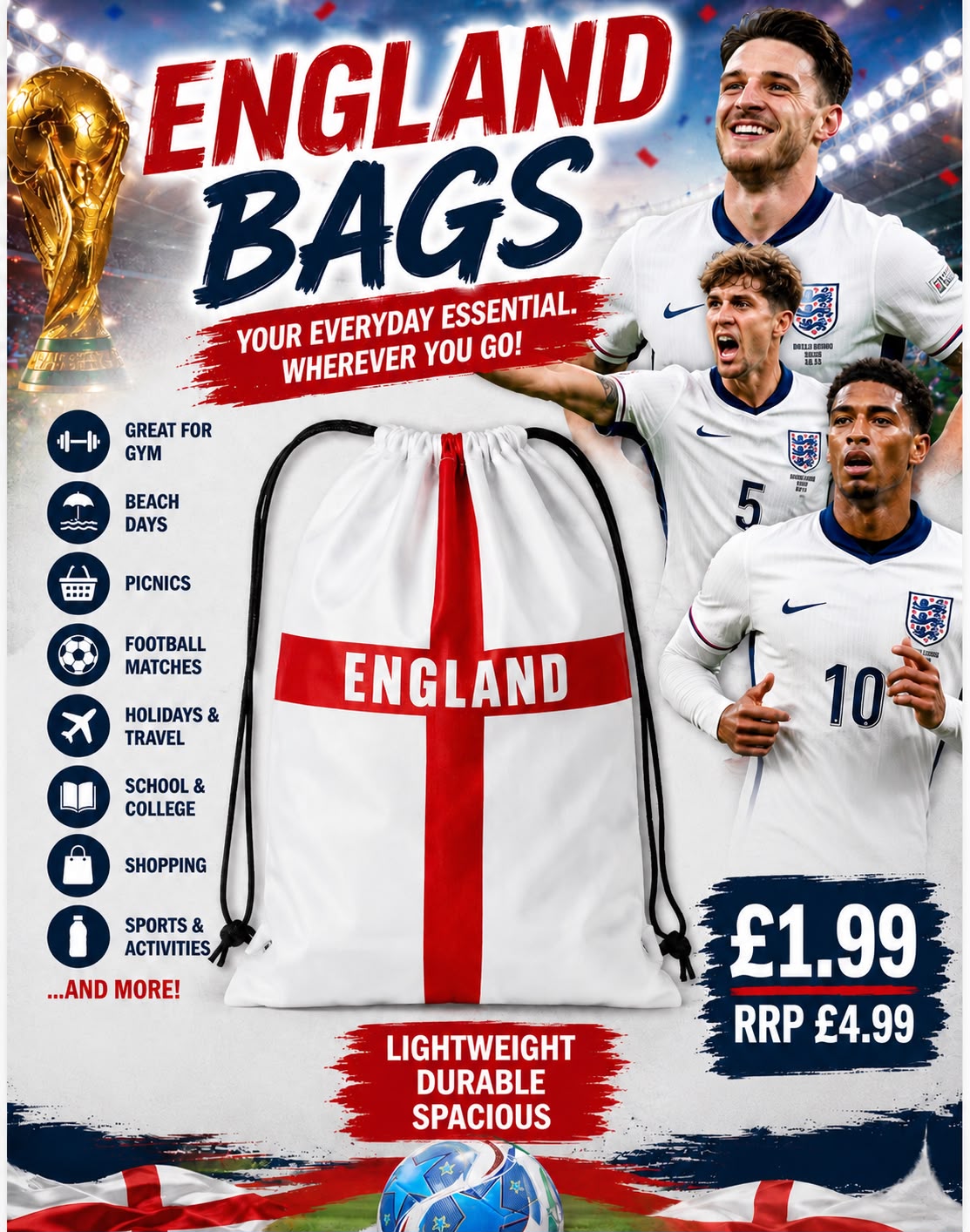 World Cup England Bags (1pc)
