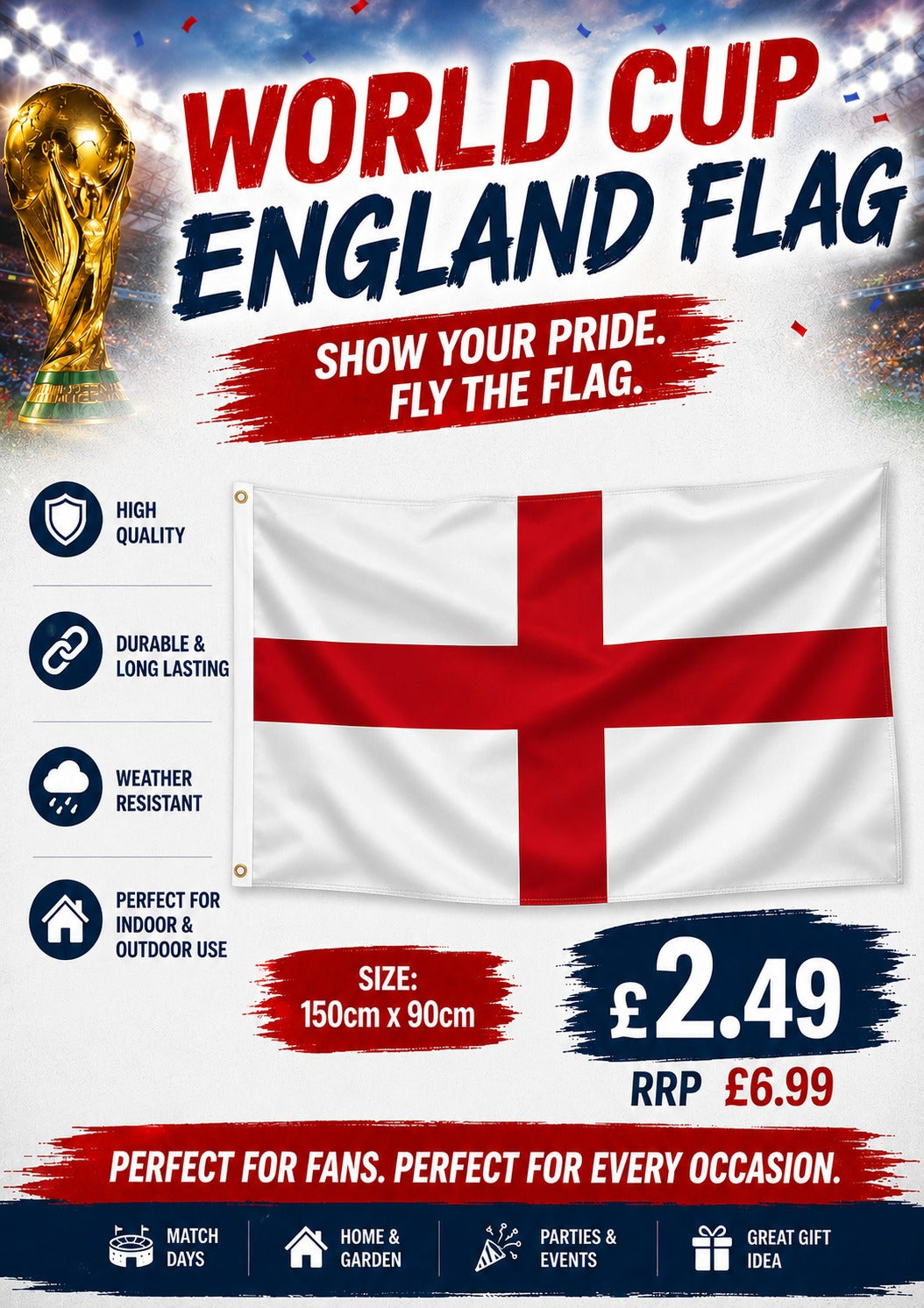 World Cup ENGLAND Flag