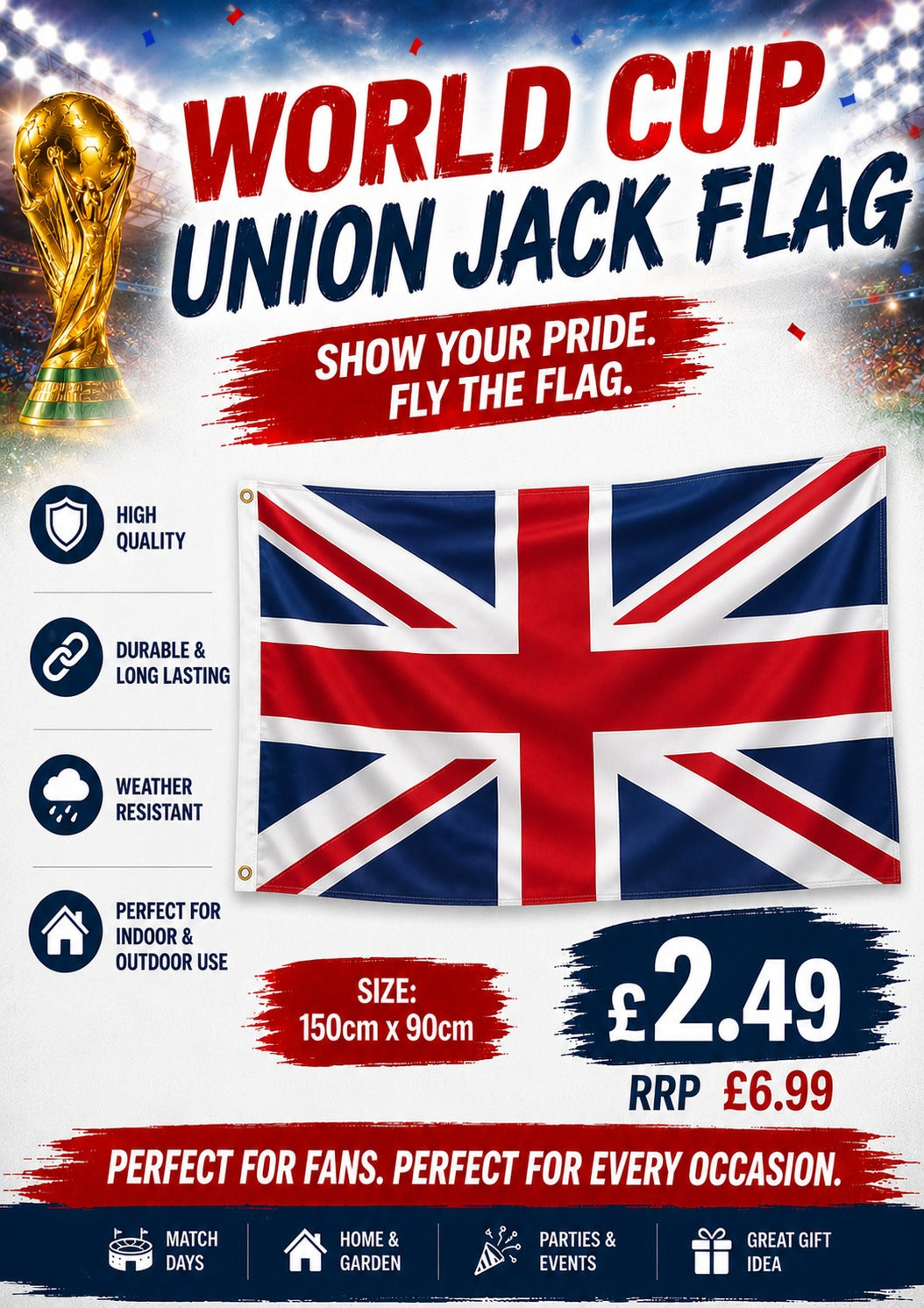 World Cup UNION JACK Flag