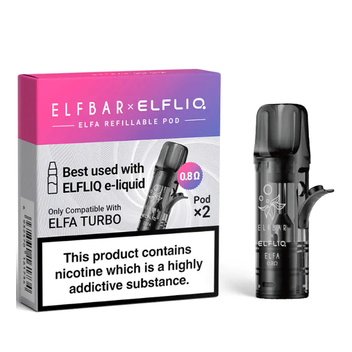Elfliq Elfa Turbo Refillable Empty Pod 2pack