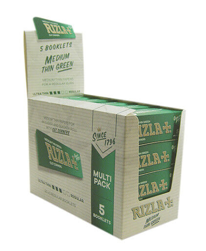Rizla Green Multipack Rolling Paper - Medium - Pack of 5 (20 Booklets)